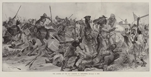 La charge des 21e lanciers à Omdurman, 2 septembre 1898